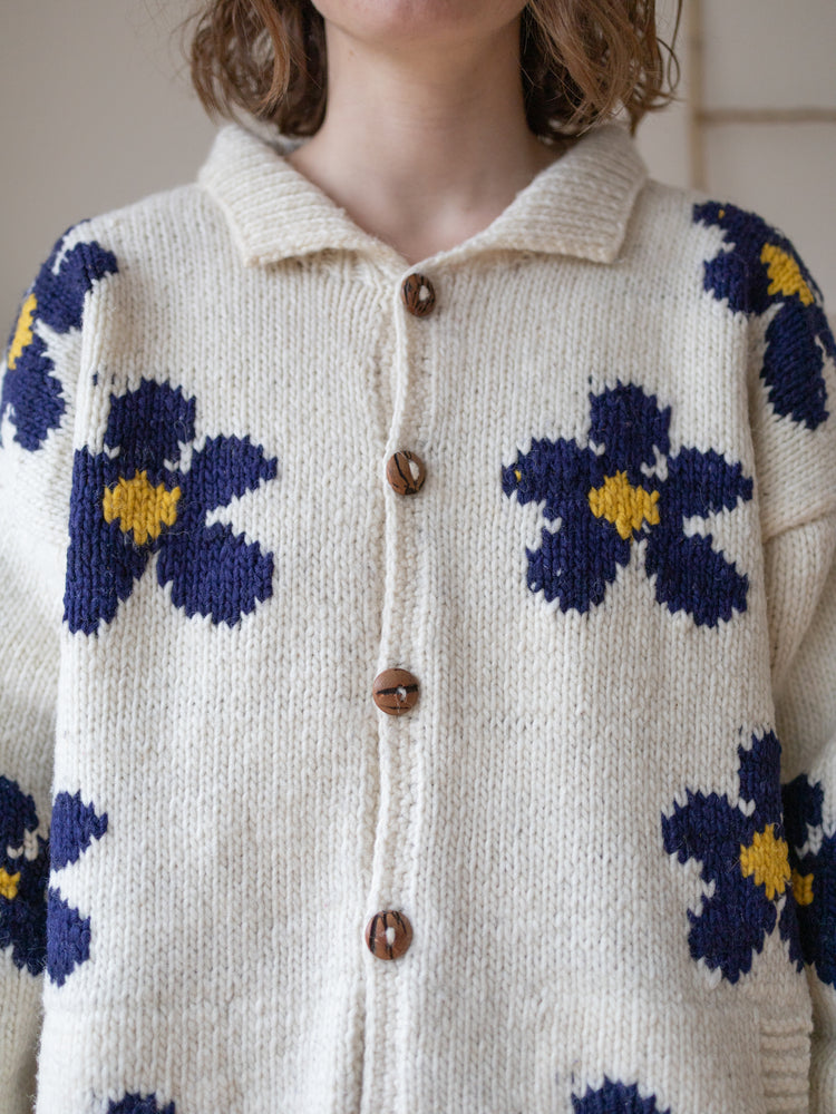 90s Pachamama Daisy Cardigan - XL