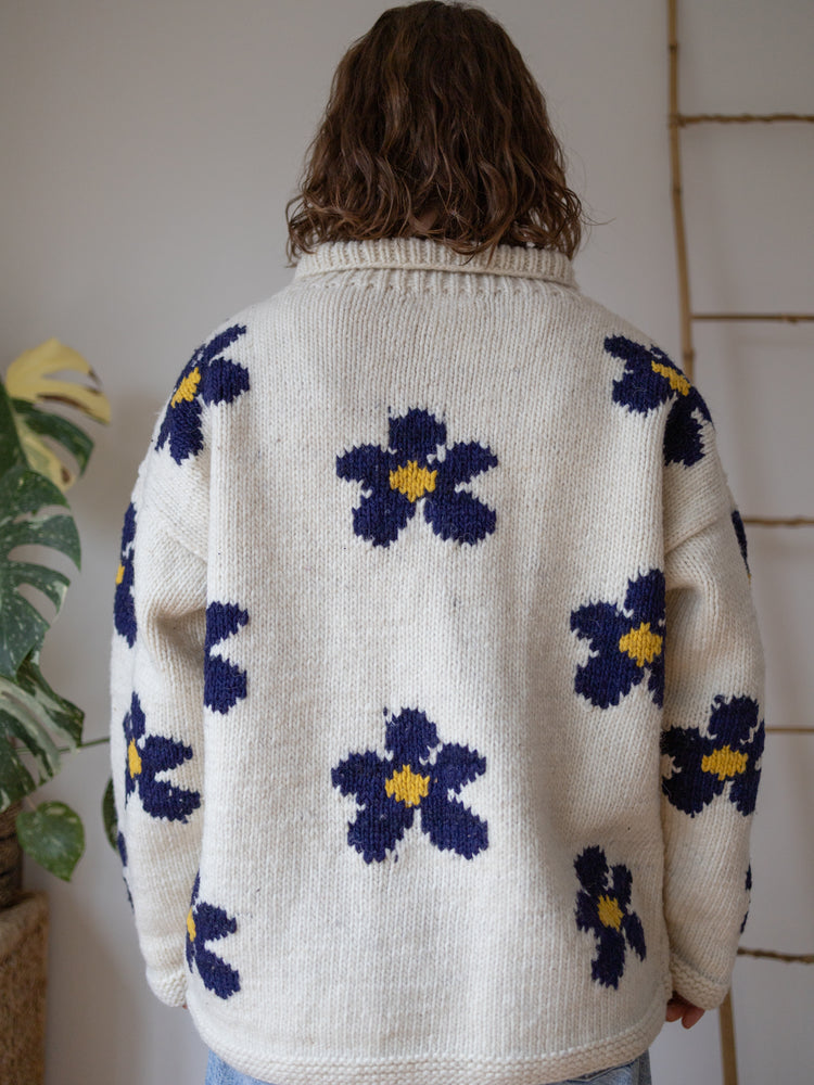 90s Pachamama Daisy Cardigan - XL