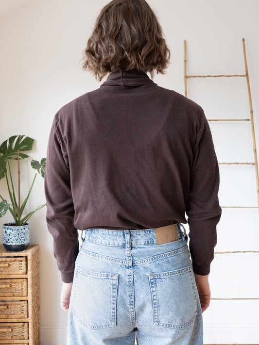 Chocolate Brown Turtleneck - M