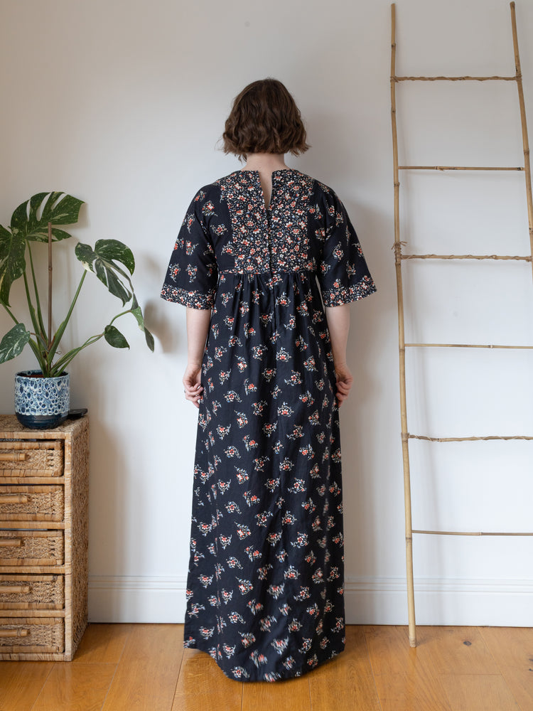 Floral Square Neck Maxi Dress - S