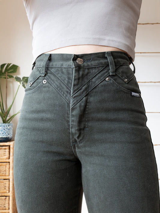 Roughrider Dark Green Jeans - 26"