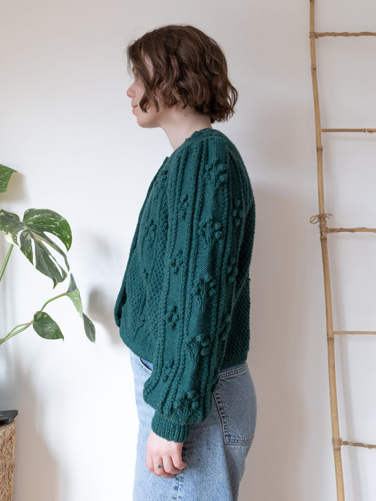 Austrian Puff Sleeve Cardigan - M