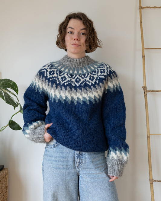 Navy Fair Isle Jumper - S/M