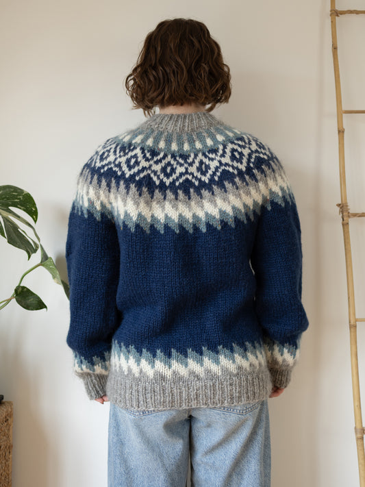 Navy Fair Isle Jumper - S/M
