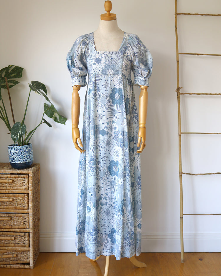 Honeycomb Print Maxi Dress - XS