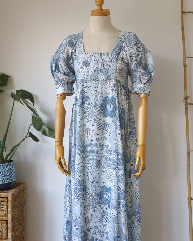 Honeycomb Print Maxi Dress - XS