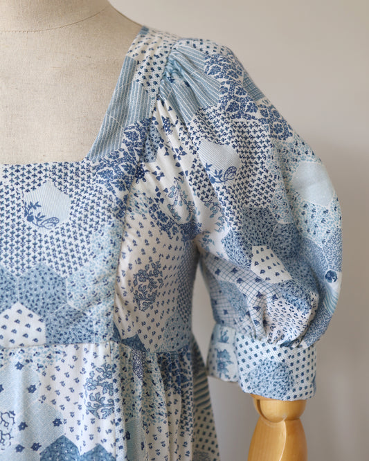 Honeycomb Print Maxi Dress - XS