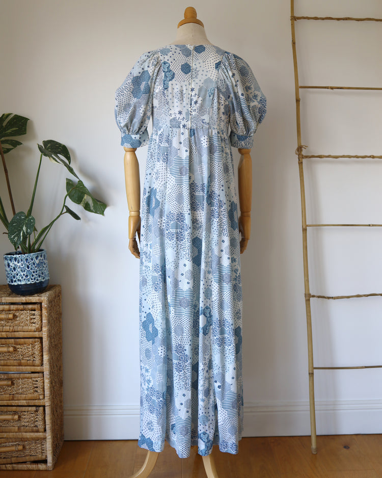 Honeycomb Print Maxi Dress - XS
