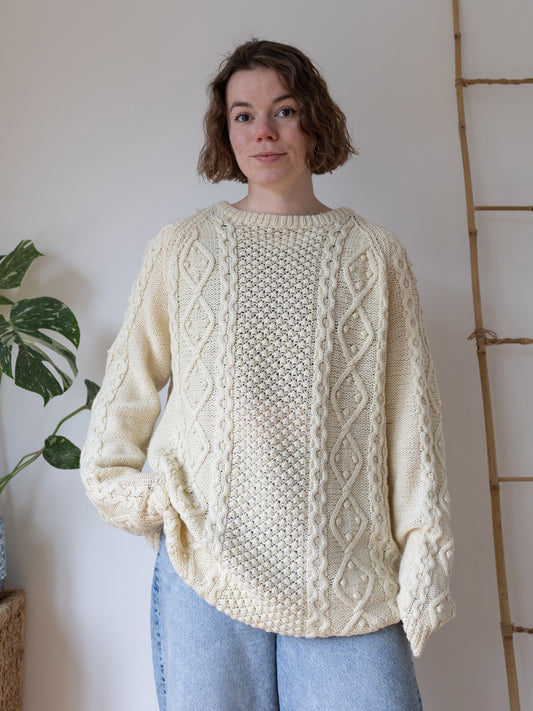 Aran Cable Knit Jumper - XXL