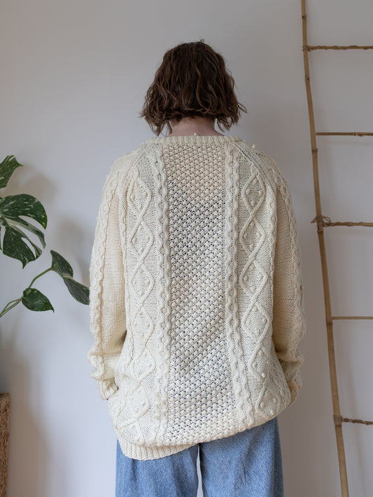 Aran Cable Knit Jumper - XXL