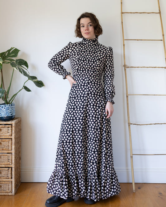 Black and White Prairie Dress - S