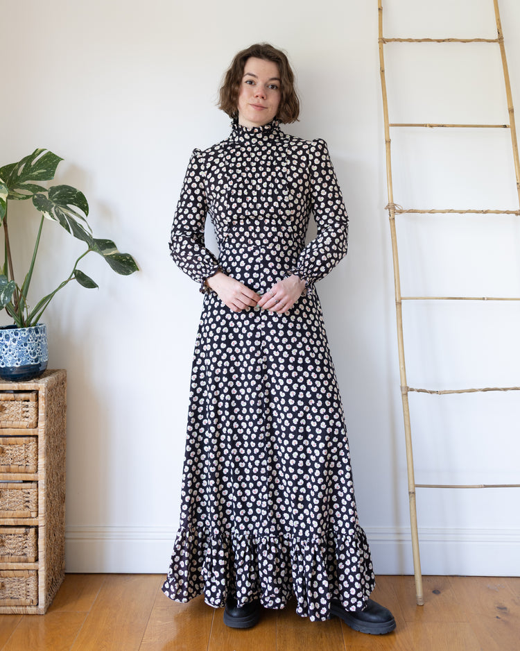 Black and White Prairie Dress - S