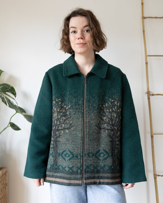 Forest Green Tree Jacket - XL