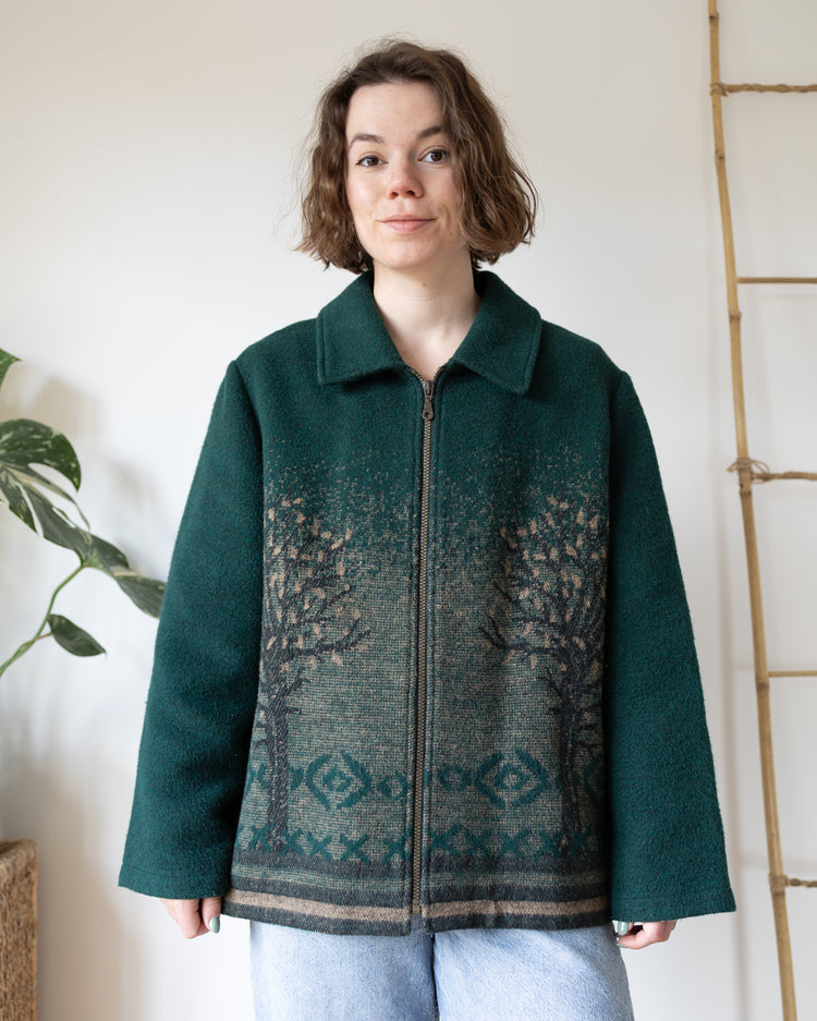 Forest Green Tree Jacket - XL