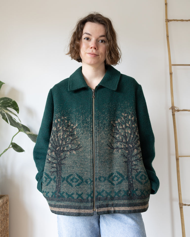 Forest Green Tree Jacket - XL
