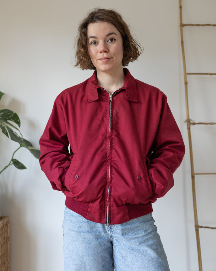 Boxy Maroon Jacket - M/L