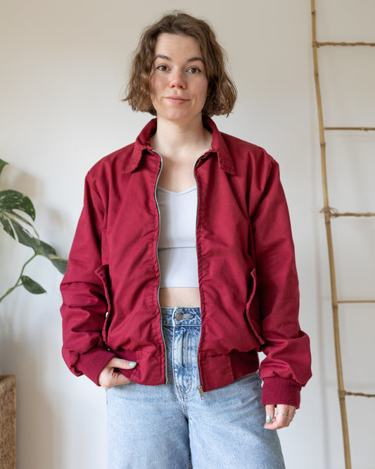 Boxy Maroon Jacket - M/L