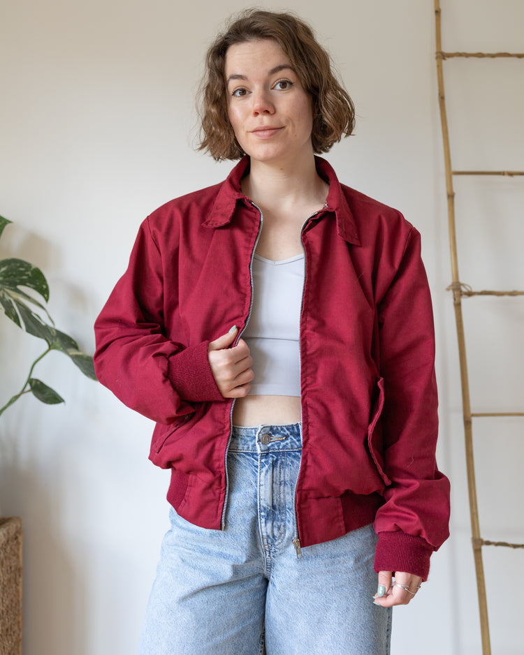 Boxy Maroon Jacket - M/L
