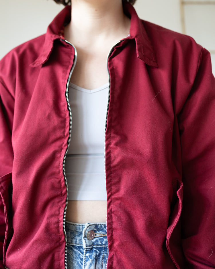 Boxy Maroon Jacket - M/L