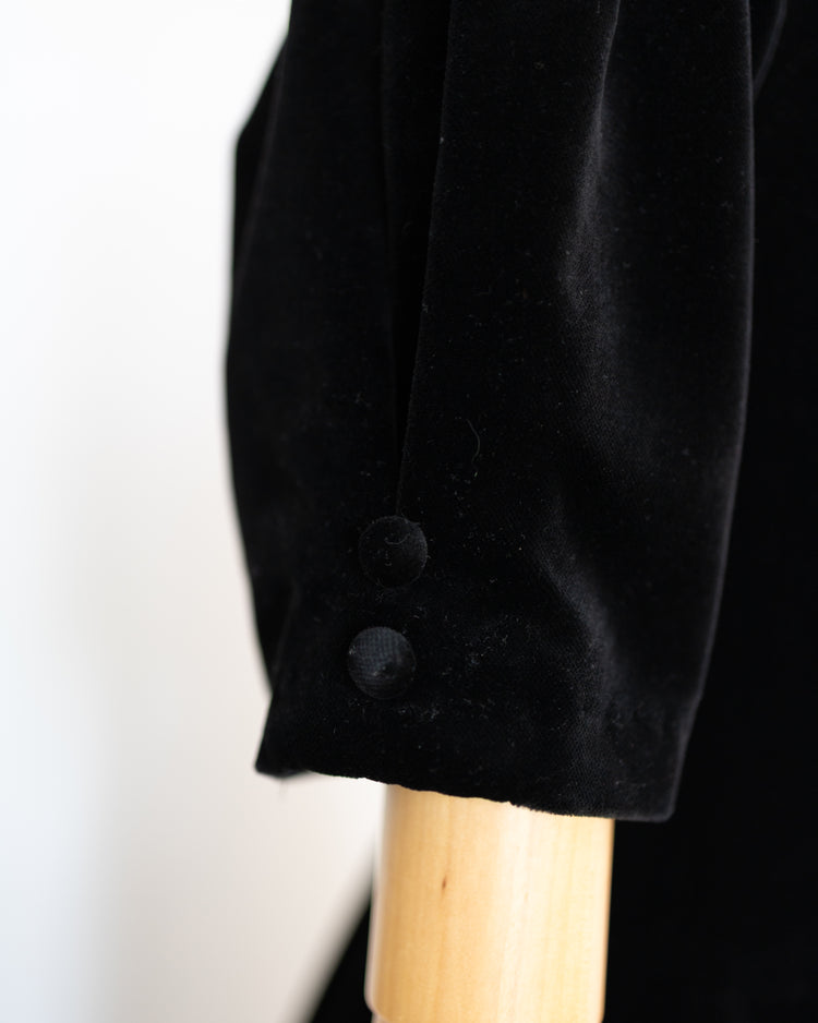 Laura Ashley Black Velvet Dress - XS
