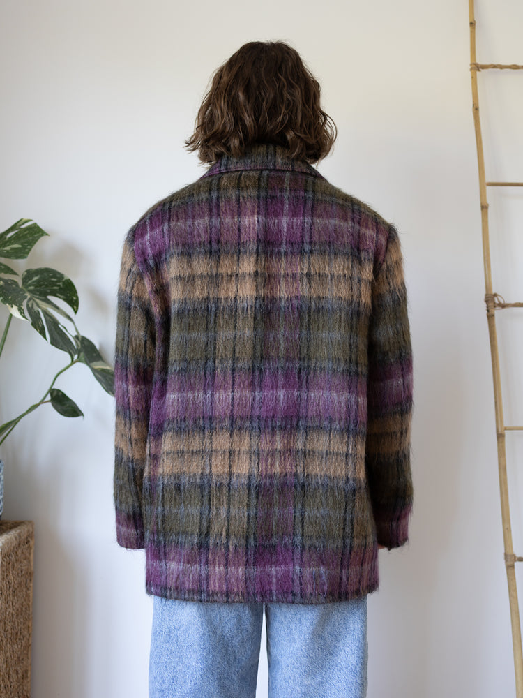 Green & Purple Mohair Jacket - L