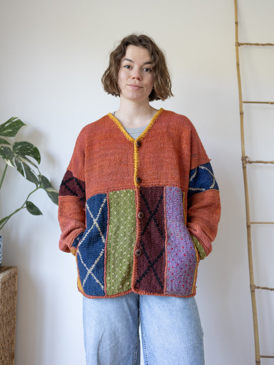 Amano Rust Orange Cardigan - XL