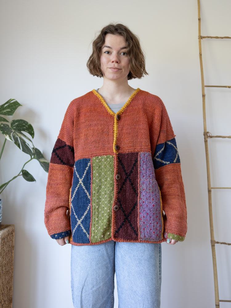 Amano Rust Orange Cardigan - XL