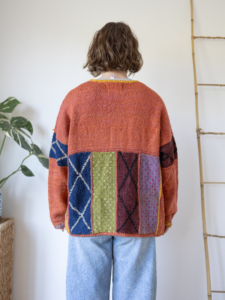 Amano Rust Orange Cardigan - XL