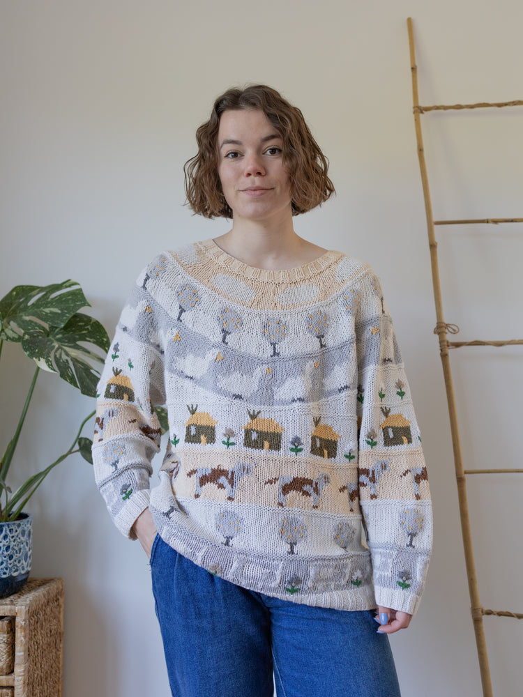 Farmyard Cotton Cow Jumper - XL