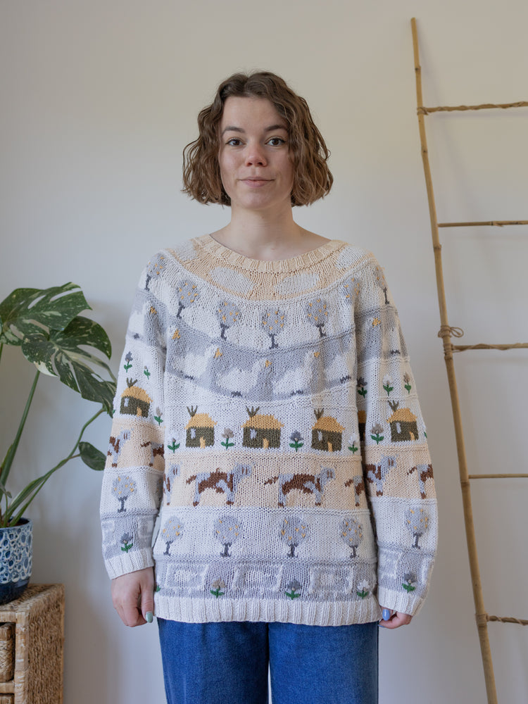 Farmyard Cotton Cow Jumper - XL