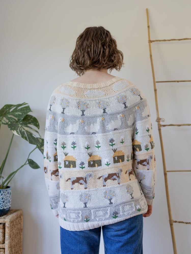 Farmyard Cotton Cow Jumper - XL