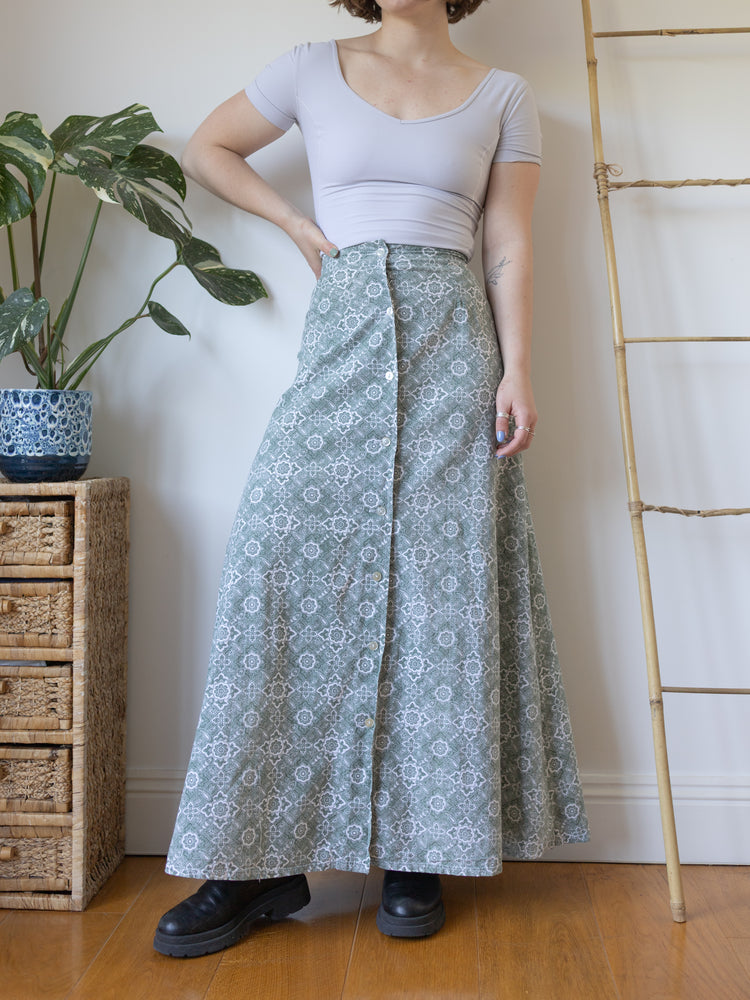 70s Laura Ashley Maxi Skirt - 26"
