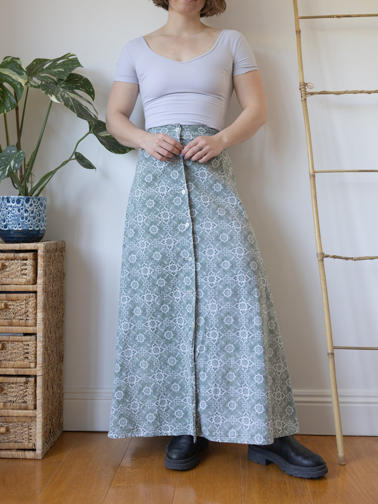 70s Laura Ashley Maxi Skirt - 26"