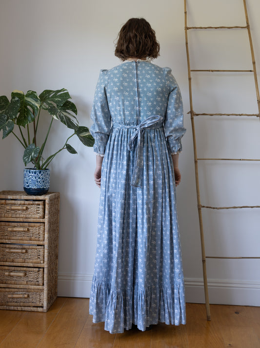 Laura Ashley Cornflower Blue Prairie Dress - S/M
