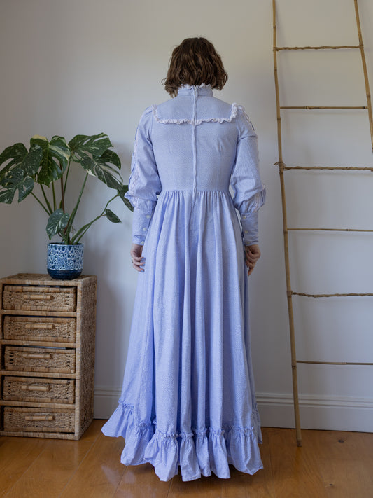 Laura Ashley Light Blue Prairie Dress - S/M