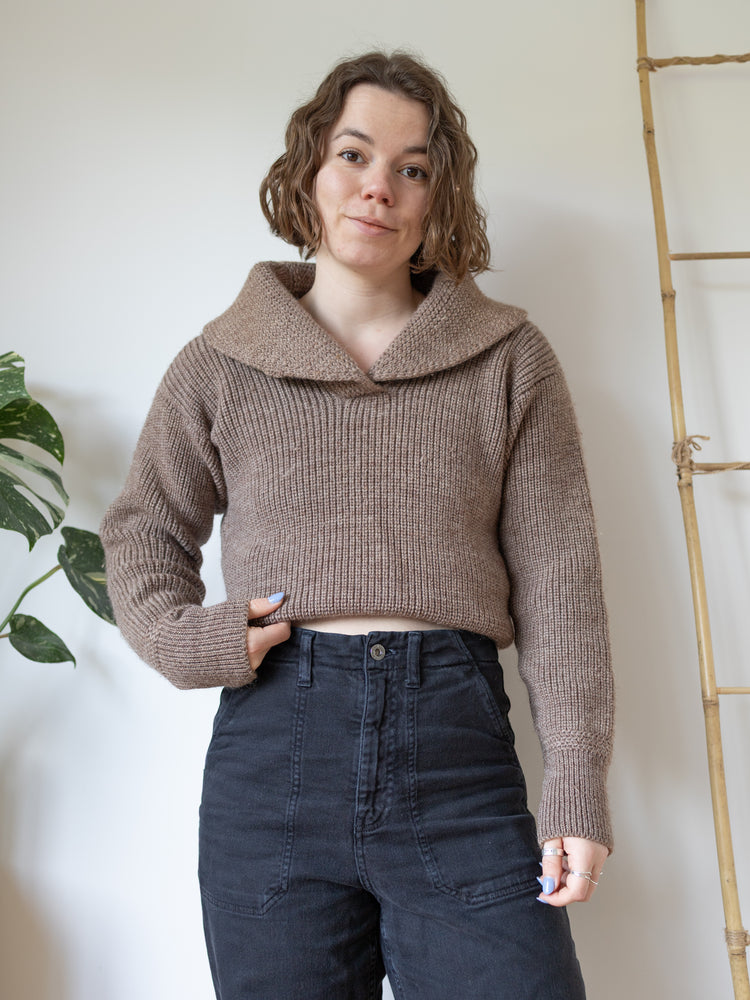 Chunky Collar Jumper - M