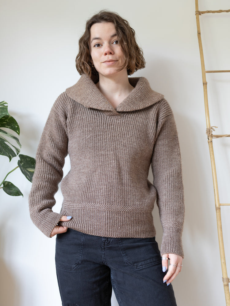 Chunky Collar Jumper - M