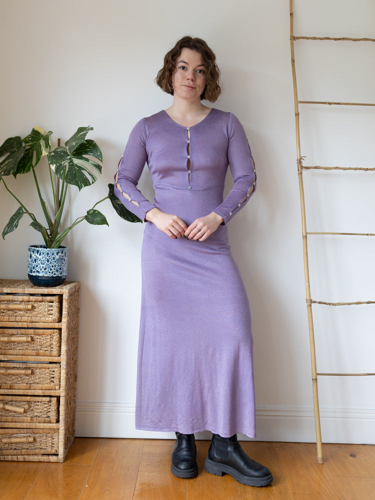 Lilac Side Button Dress - S