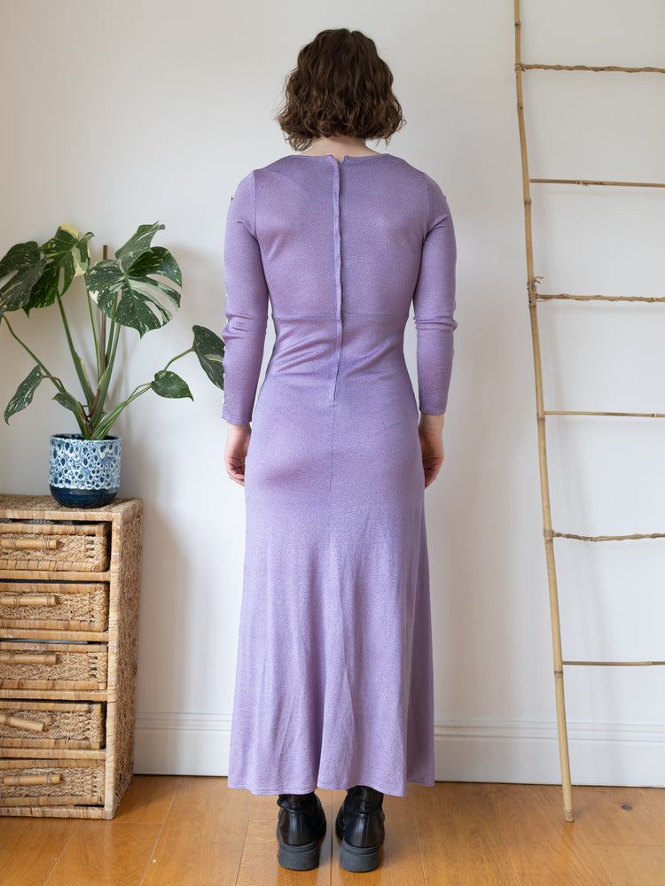 Lilac Side Button Dress - S