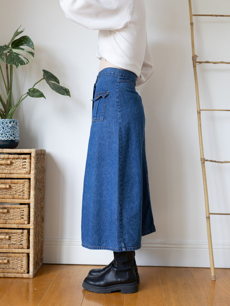 Western Style Denim Skirt - 31"
