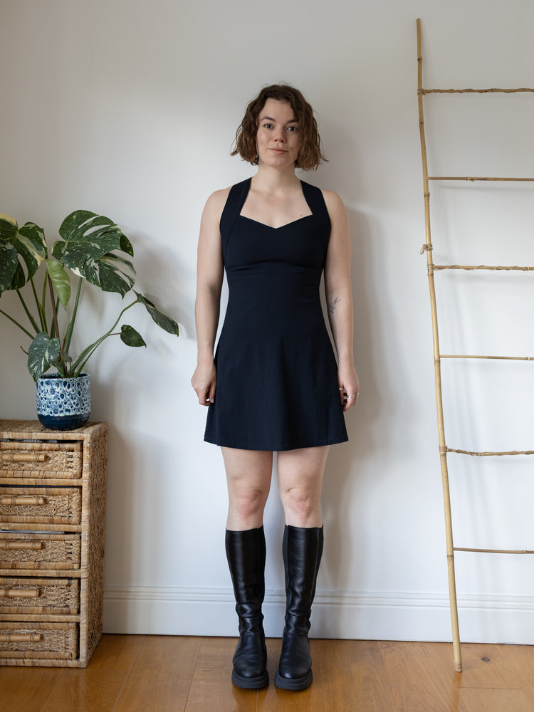 Black Crossback Mini Dress - XS
