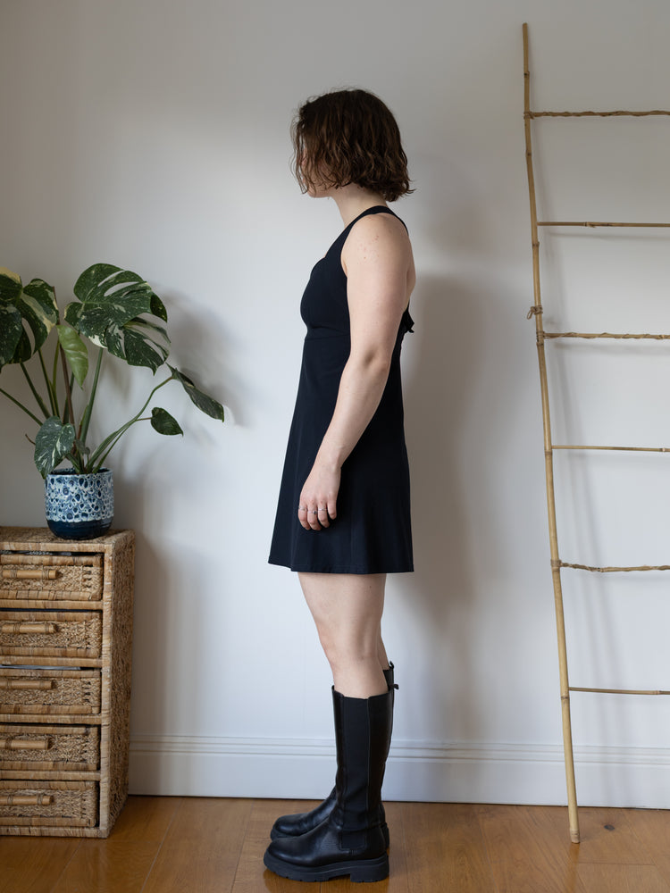 Black Crossback Mini Dress - XS