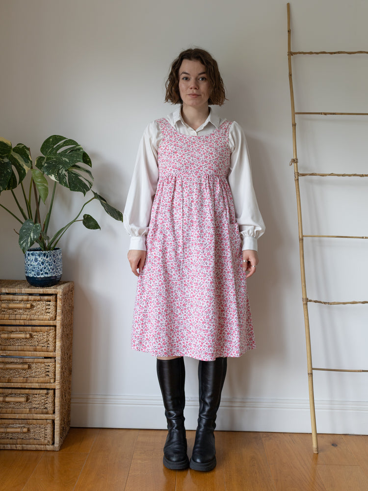 Ditsy Floral Button Back Pinafore Dress - XS/S
