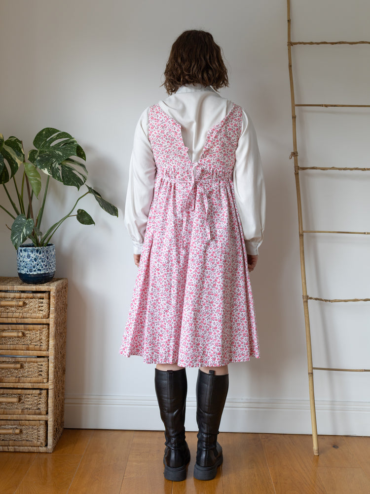 Ditsy Floral Button Back Pinafore Dress - XS/S