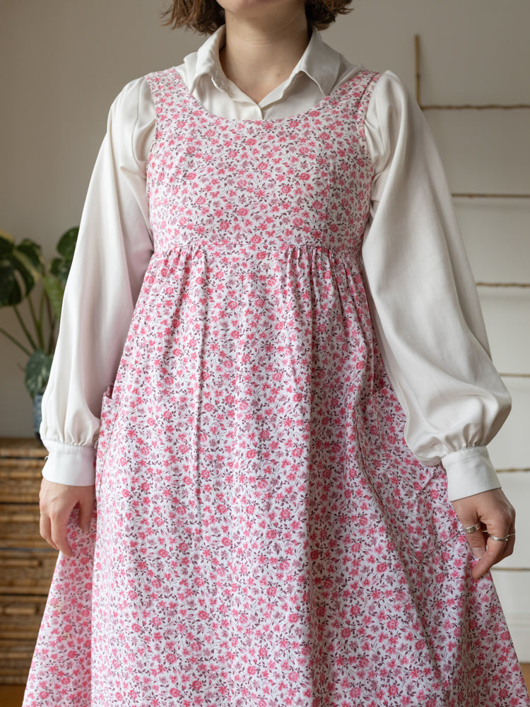 Ditsy Floral Button Back Pinafore Dress - XS/S