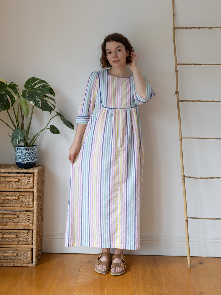 Saybury Pastel Striped Maxi Dress - L