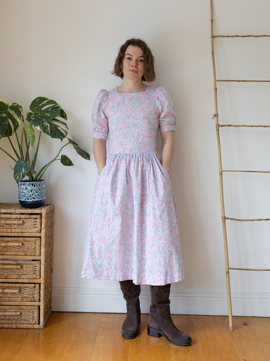 Laura Ashley Pink Floral Dress - S