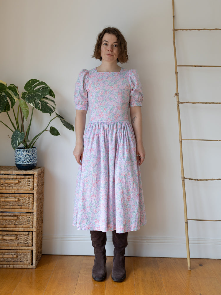 Laura Ashley Pink Floral Dress - S