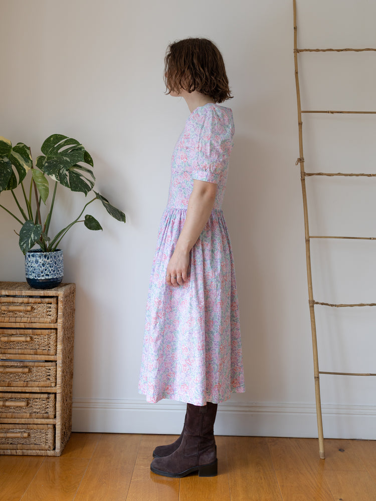 Laura Ashley Pink Floral Dress - S