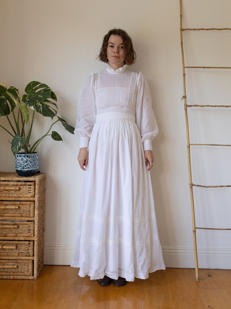 Laura Ashley 70s Wedding Dress - S